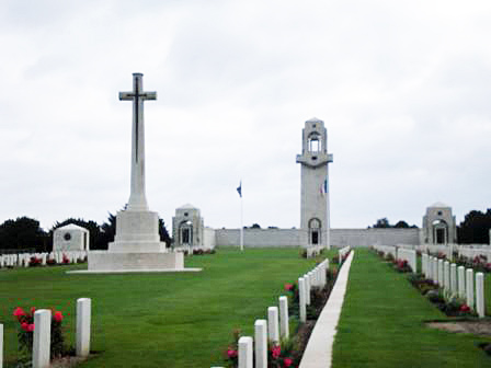 View over the Memorial Cemetery, Villers-Bretonneux (from Lee Rich)
