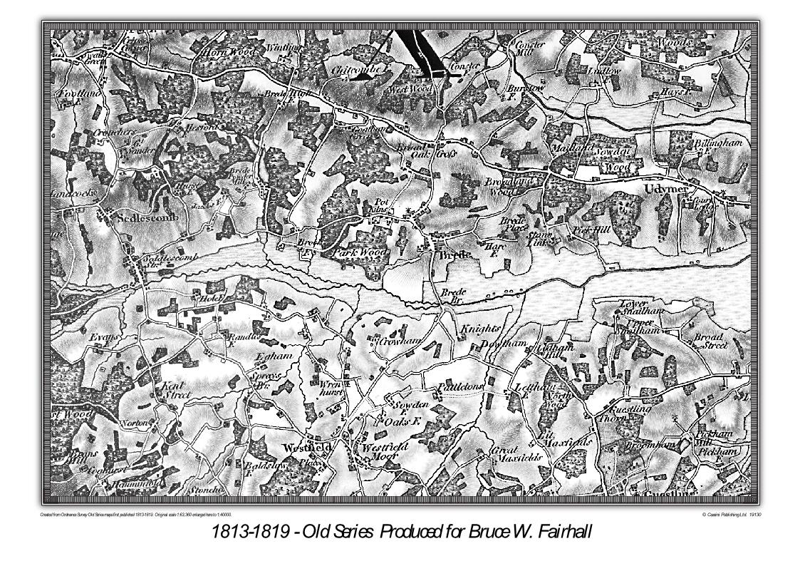 A map of the Brede district: 1813-1819