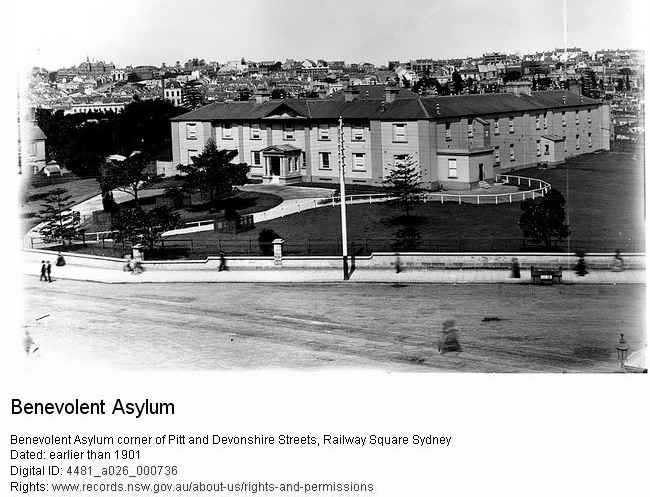 The Sydney Benevolent Asylum - before 1901 (from NSW State Records)